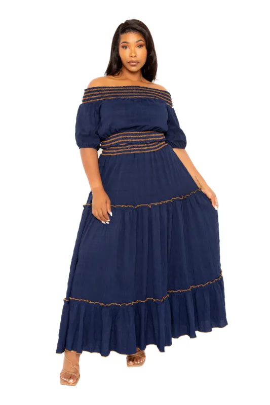 Smocking Top and Skirt Set sold by Buxom Couture