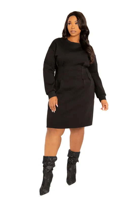 Waisted Jersey Mini Dress sold by Buxom Couture