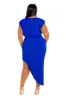 Sleeveless Asymmetrical Ruched Dress sold by Buxom Couture