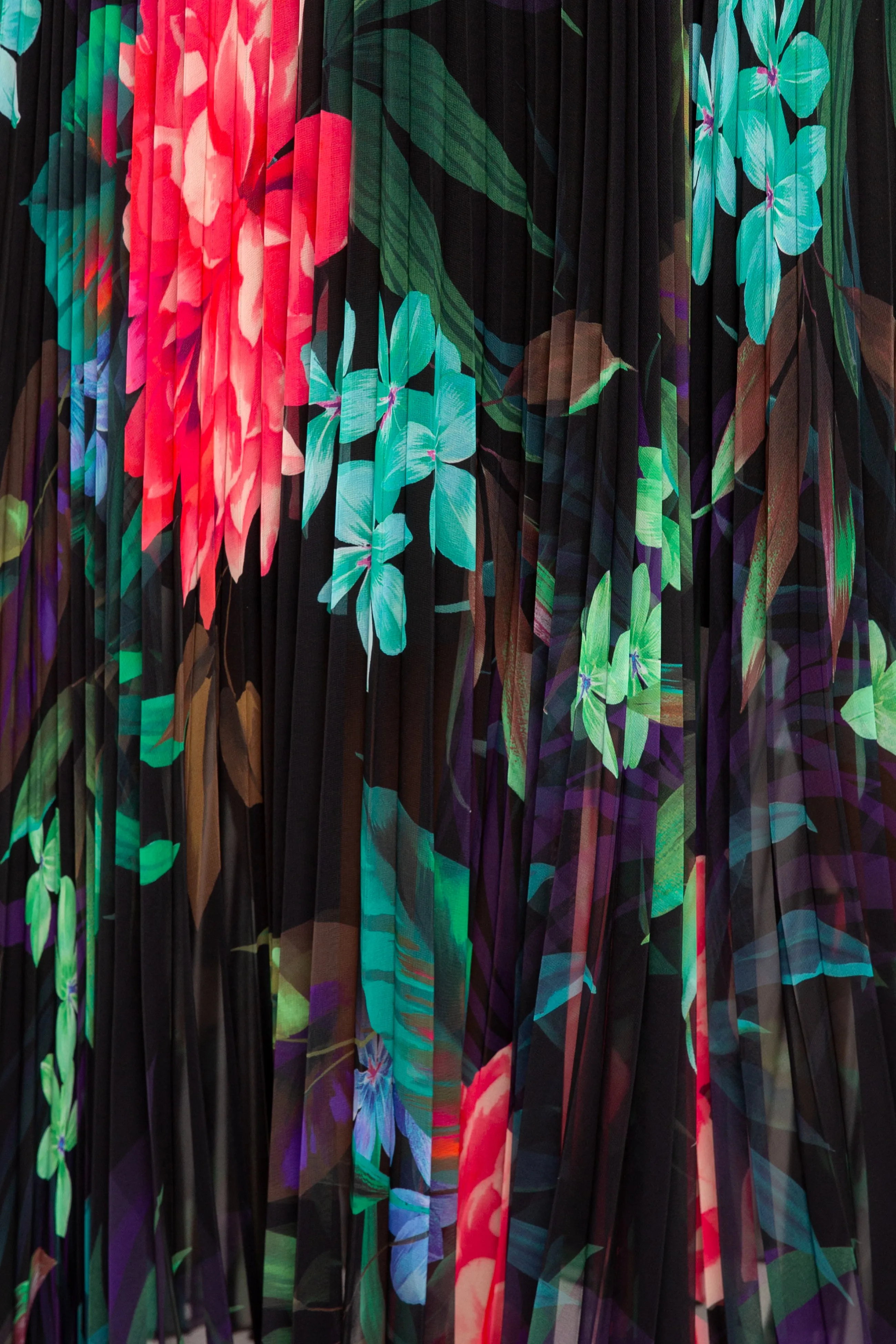 Floral Off Shoulder Pleated Maxi Dress sold by Buxom Couture product image thumbnail 5