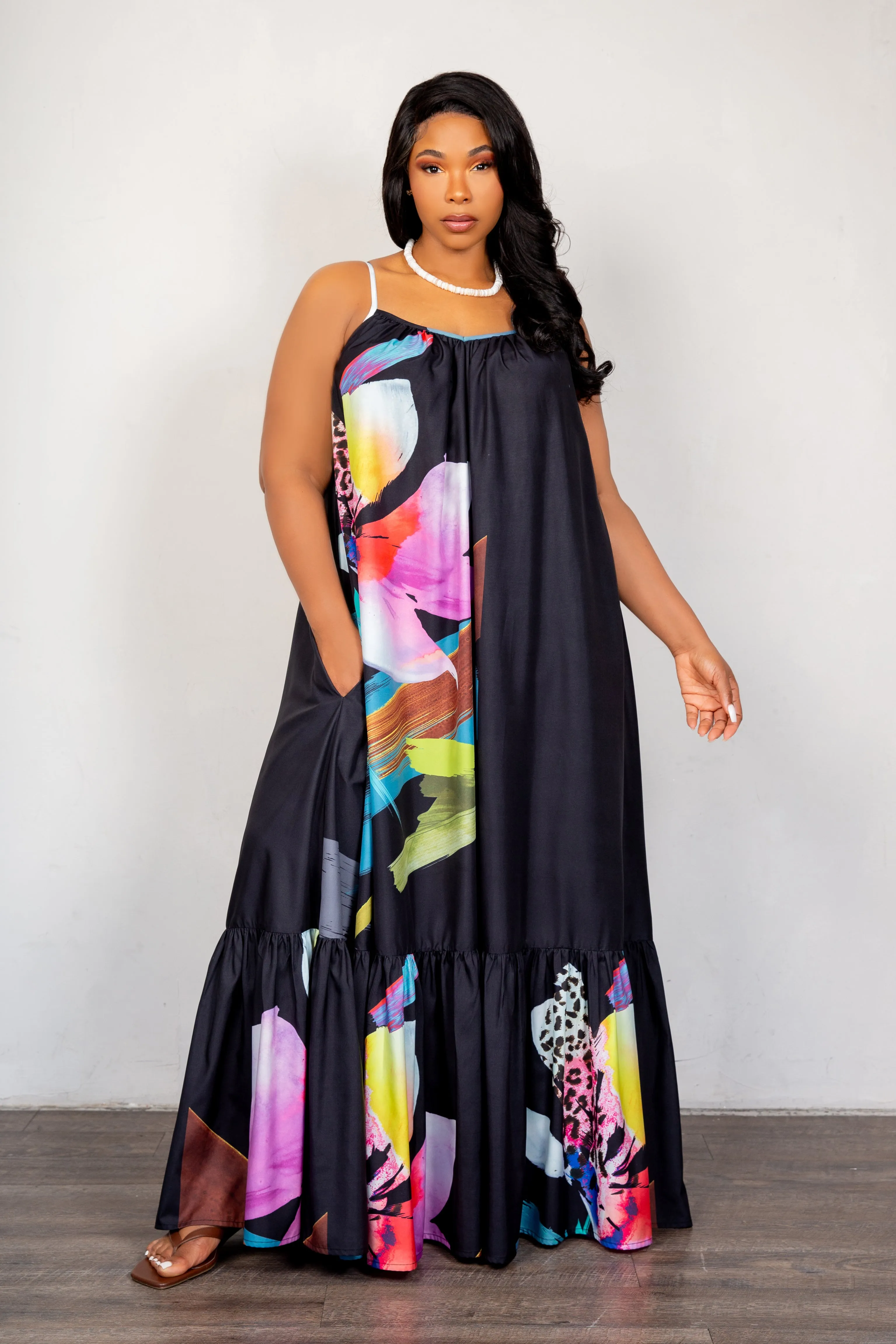 Floral Voluminous Maxi Dress sold by Buxom Couture product image thumbnail 4