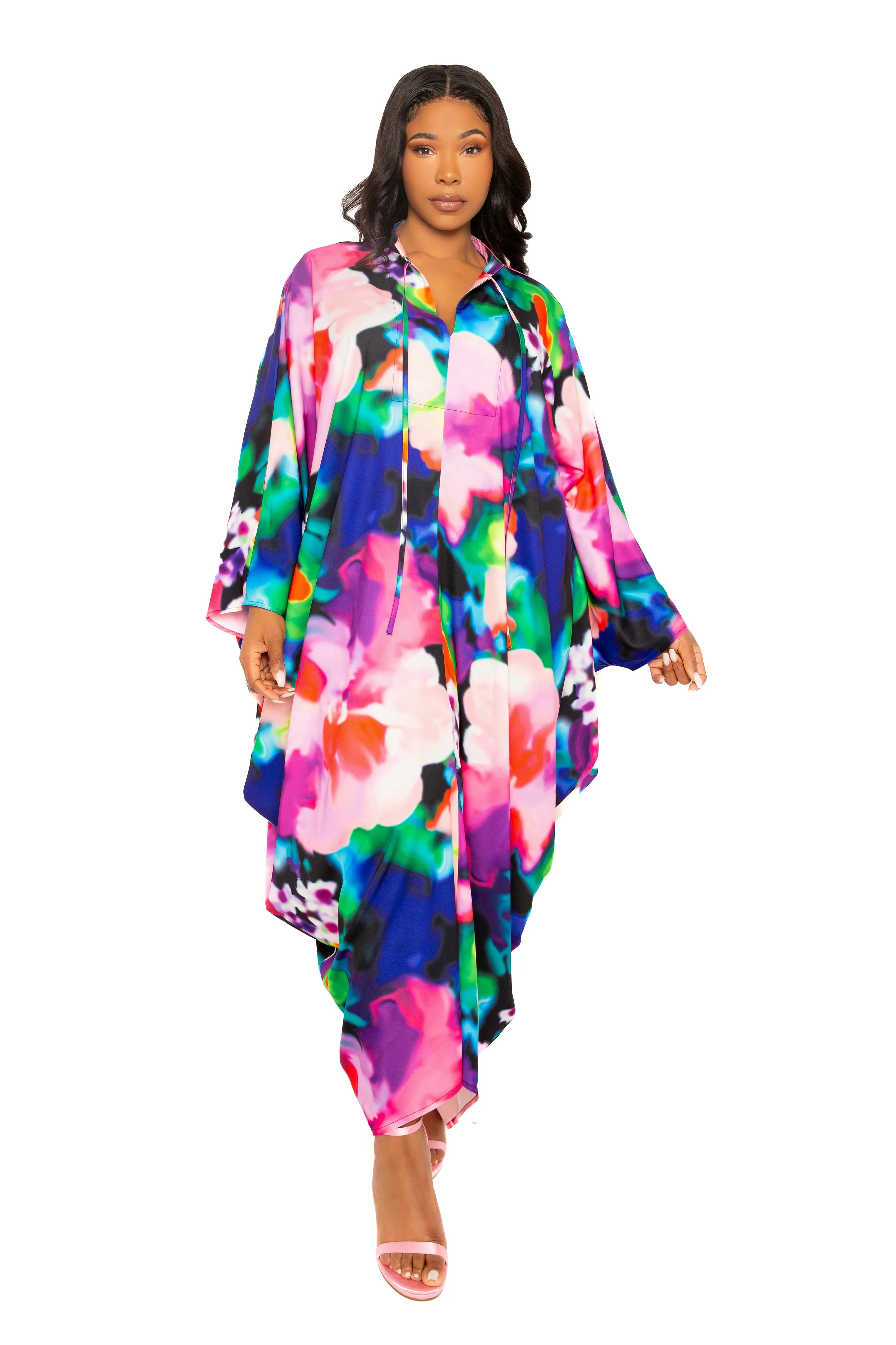 Print Tunic Maxi Dress sold by Buxom Couture