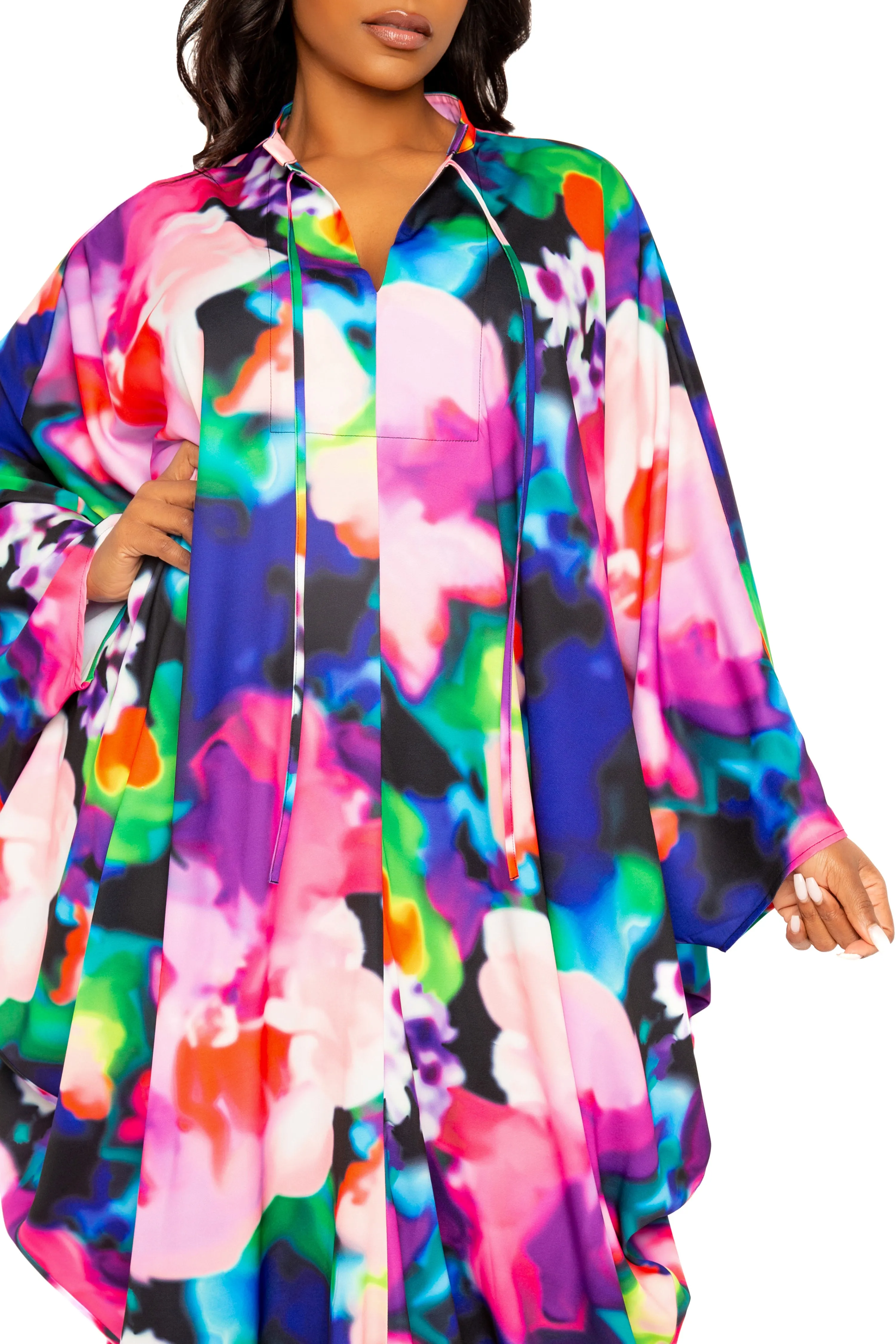 Print Tunic Maxi Dress sold by Buxom Couture product image thumbnail 4