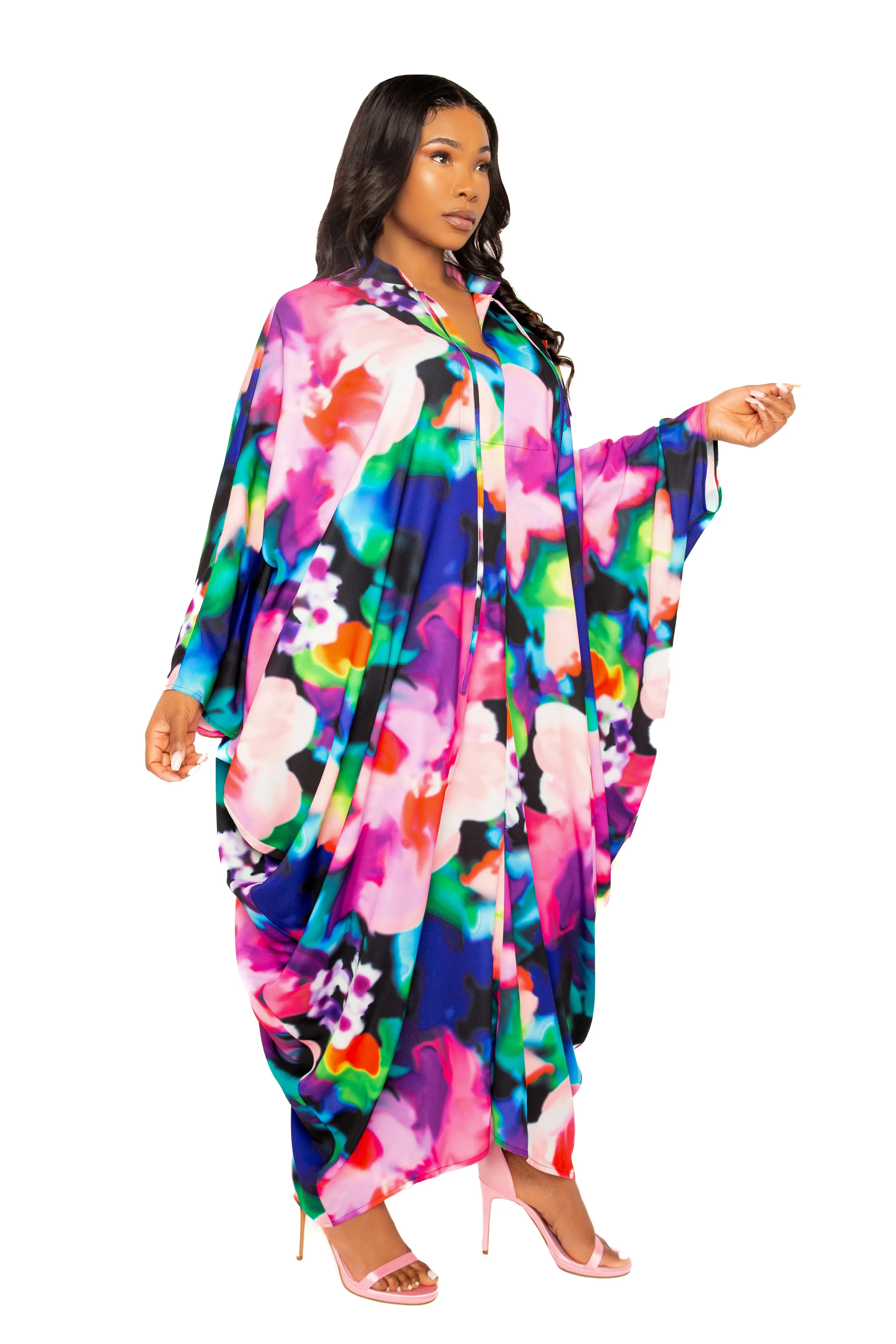 Print Tunic Maxi Dress sold by Buxom Couture product image thumbnail 3