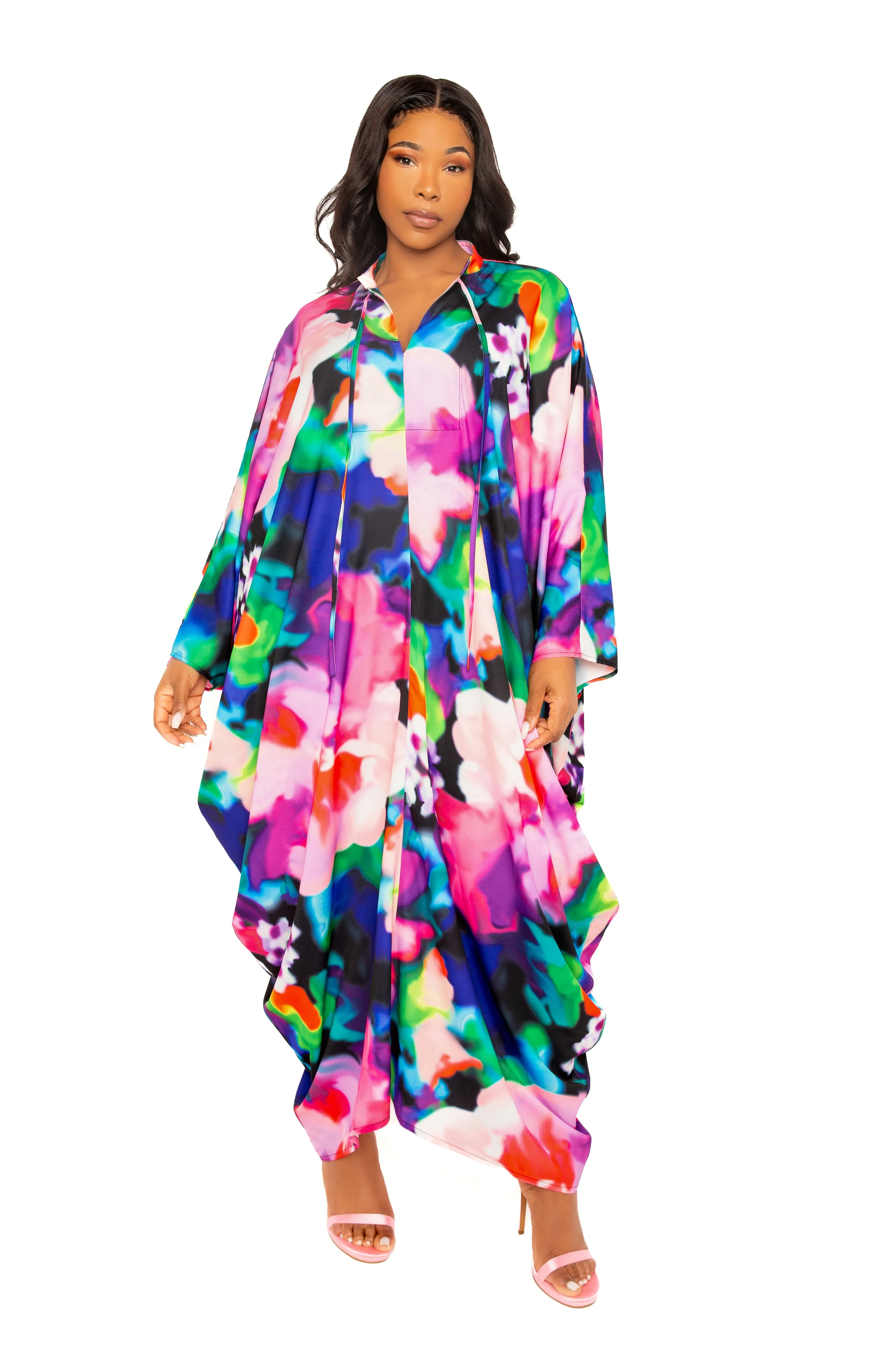 Print Tunic Maxi Dress sold by Buxom Couture product image thumbnail 5
