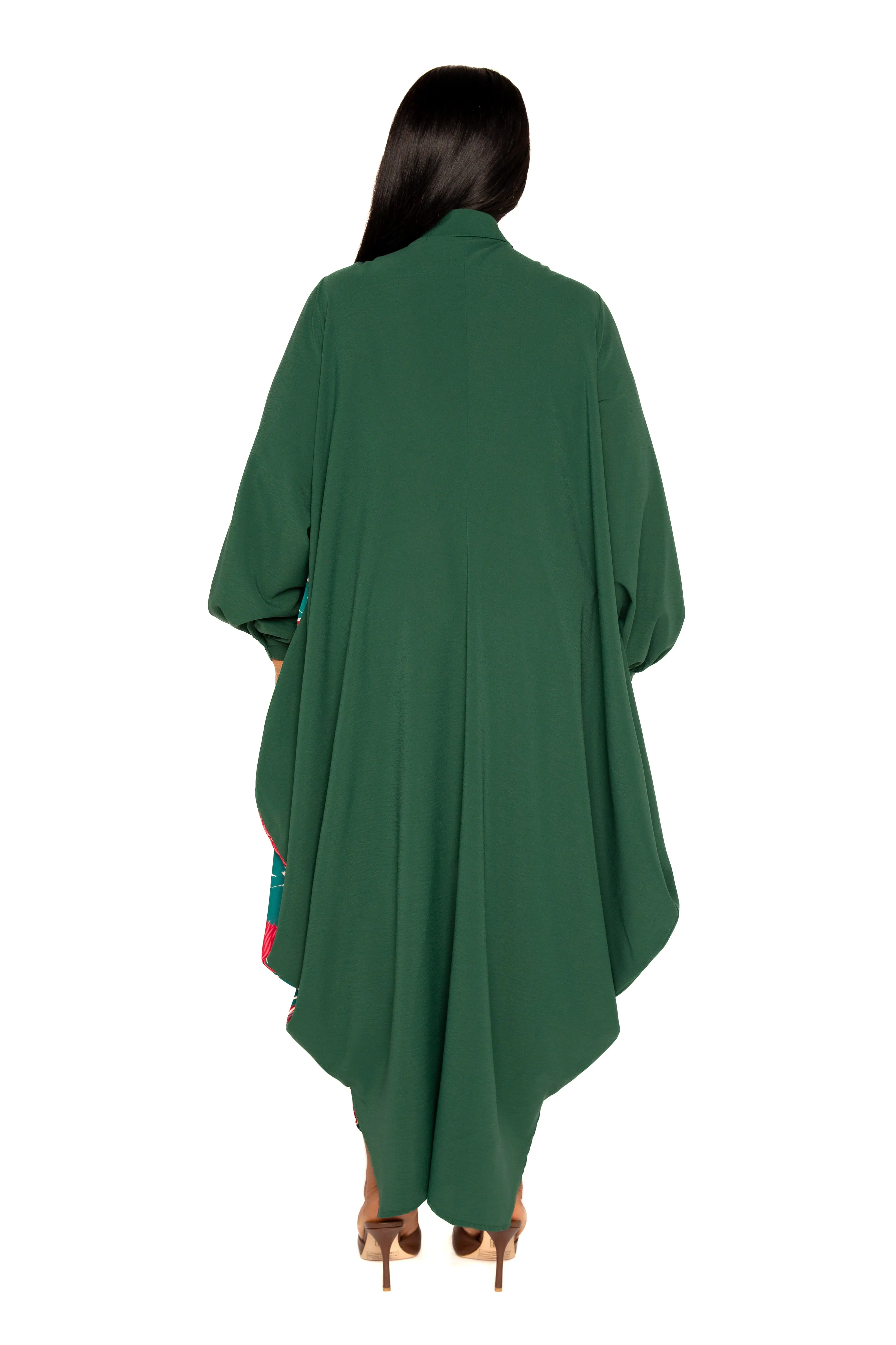 Contrast Print Drapy Shirt Maxi Dress sold by Buxom Couture product image thumbnail 2