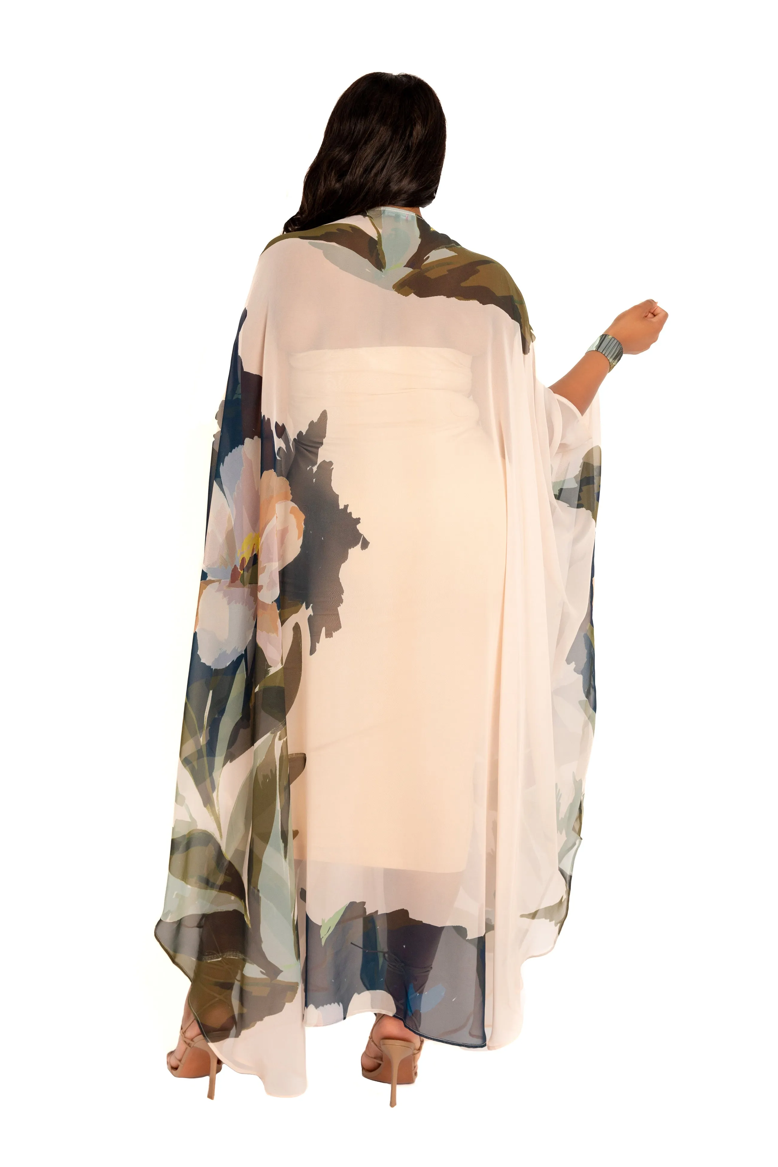Floral Chiffon Kimono Cover-Ups sold by Buxom Couture product image thumbnail 4