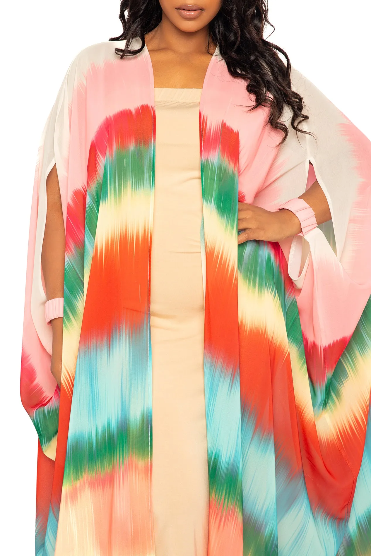Ombre Chiffon Kimono Cover-Ups sold by Buxom Couture product image thumbnail 5