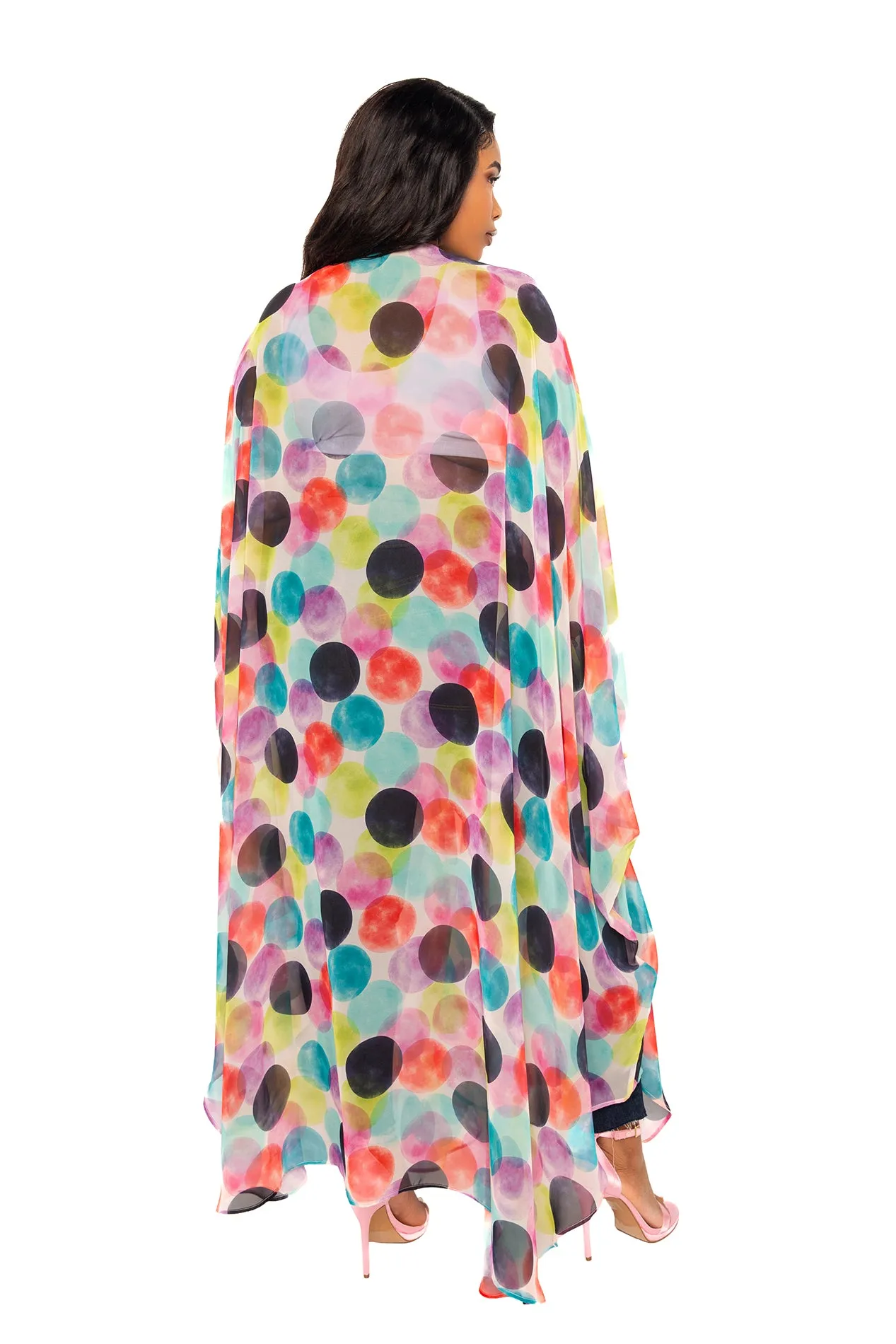 Polka Dot Chiffon Kimono Cover-Ups sold by Buxom Couture product image thumbnail 4
