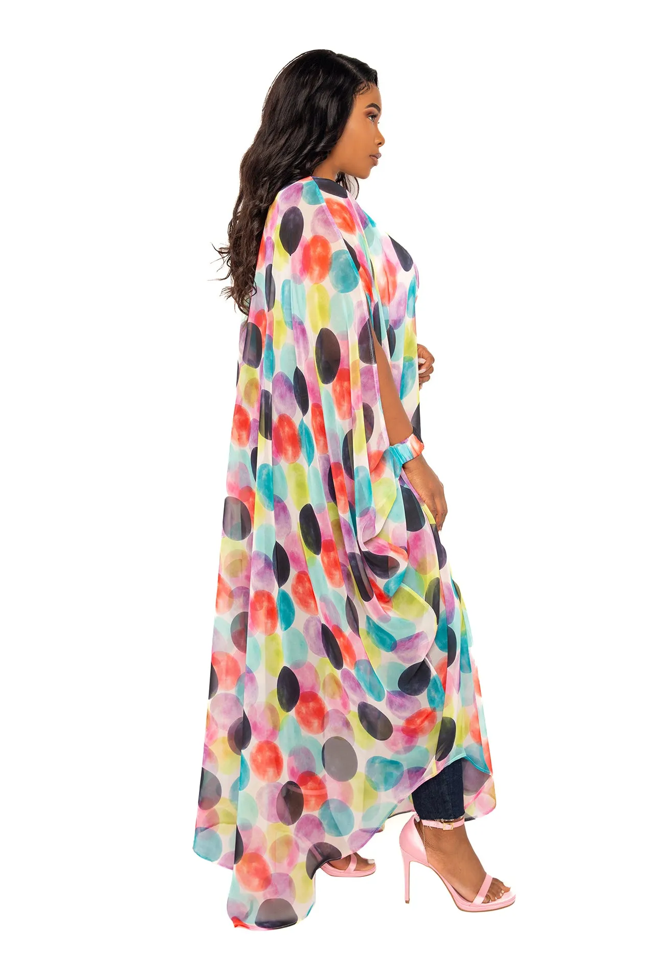 Polka Dot Chiffon Kimono Cover-Ups sold by Buxom Couture product image thumbnail 3
