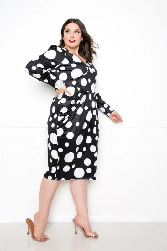 Polka Dot Drop Waist Dress sold by Buxom Couture