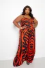 Animal Print Flutter Hem Jumpsuit sold by Buxom Couture