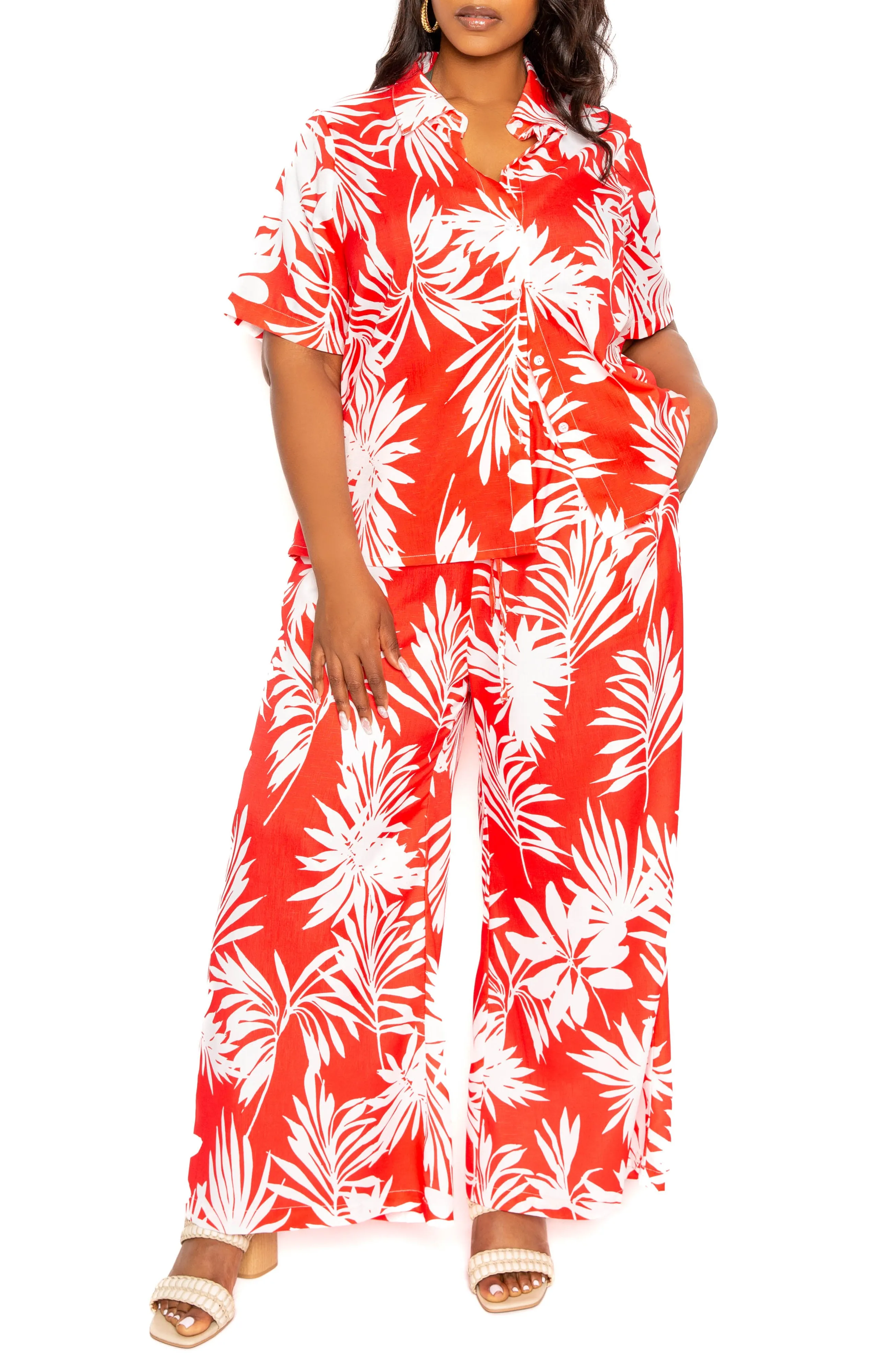 Tropical Two Piece Shirt and Pants Set sold by Buxom Couture product image thumbnail 4