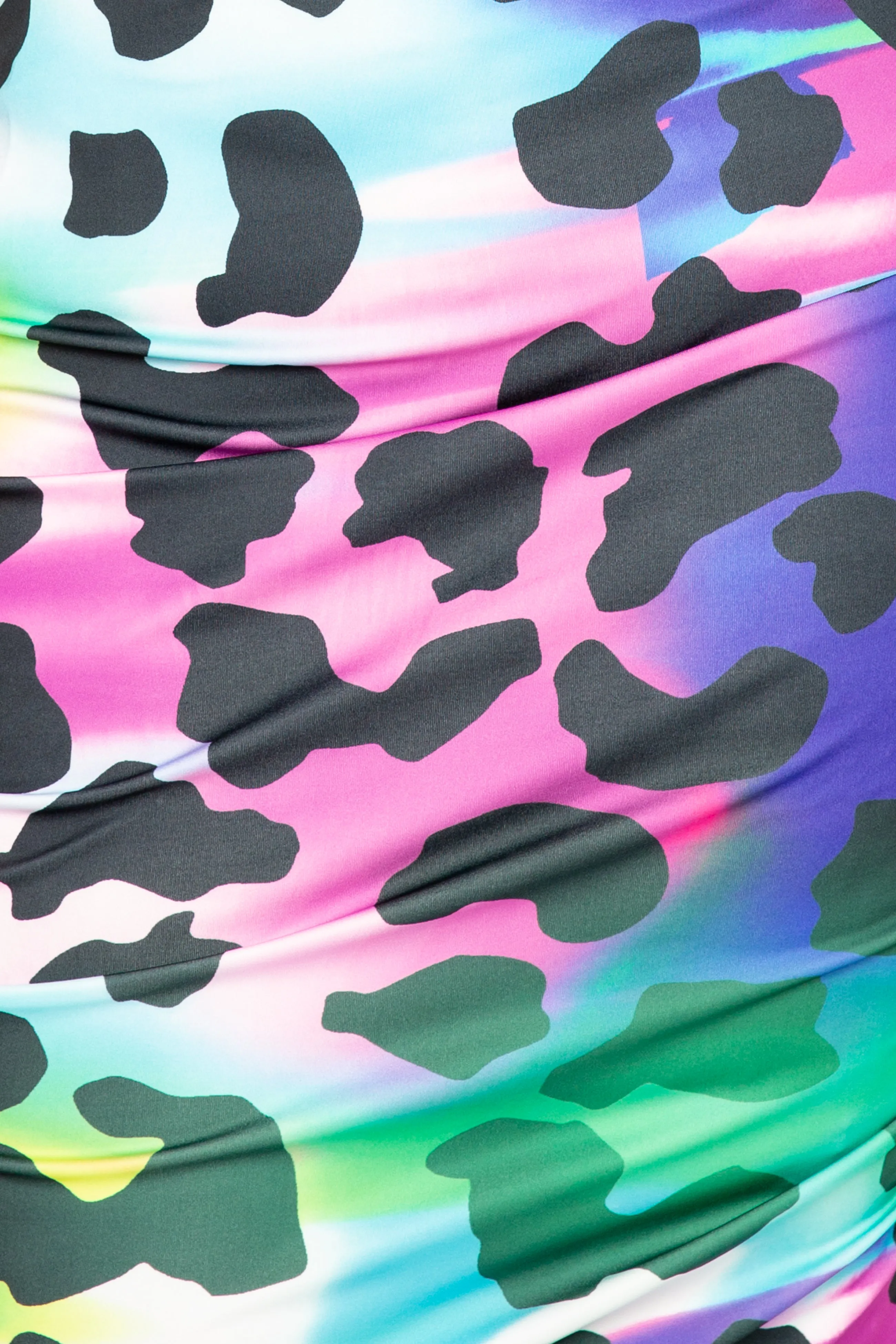 Animal Print Ruched Bodycon Dress sold by Buxom Couture product image thumbnail 5