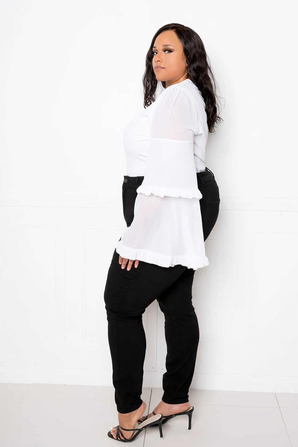 Tiered Bell Sleeve Top sold by Buxom Couture product image thumbnail 3