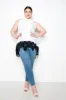 Pleated Top with Lace Hem sold by Buxom Couture