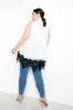 Pleated Top with Lace Hem sold by Buxom Couture