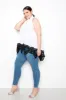 Pleated Top with Lace Hem sold by Buxom Couture