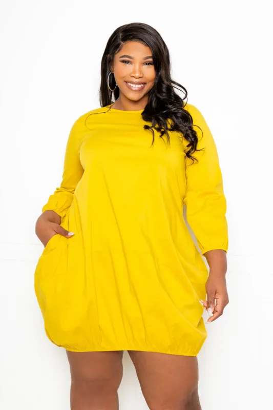 Bubbled Poplin Mini Dress sold by Buxom Couture
