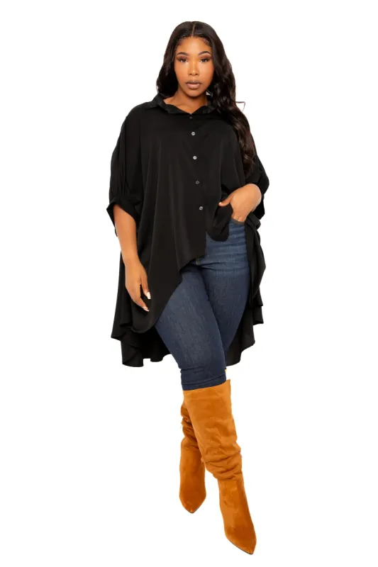 Flowy Hi-Lo Blouse sold by Buxom Couture