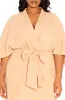 Linen Tie Waist Mini Dress sold by Buxom Couture