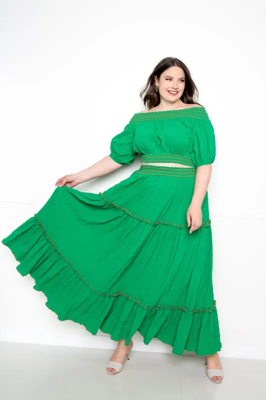 Smocking Top and Skirt Set sold by Buxom Couture