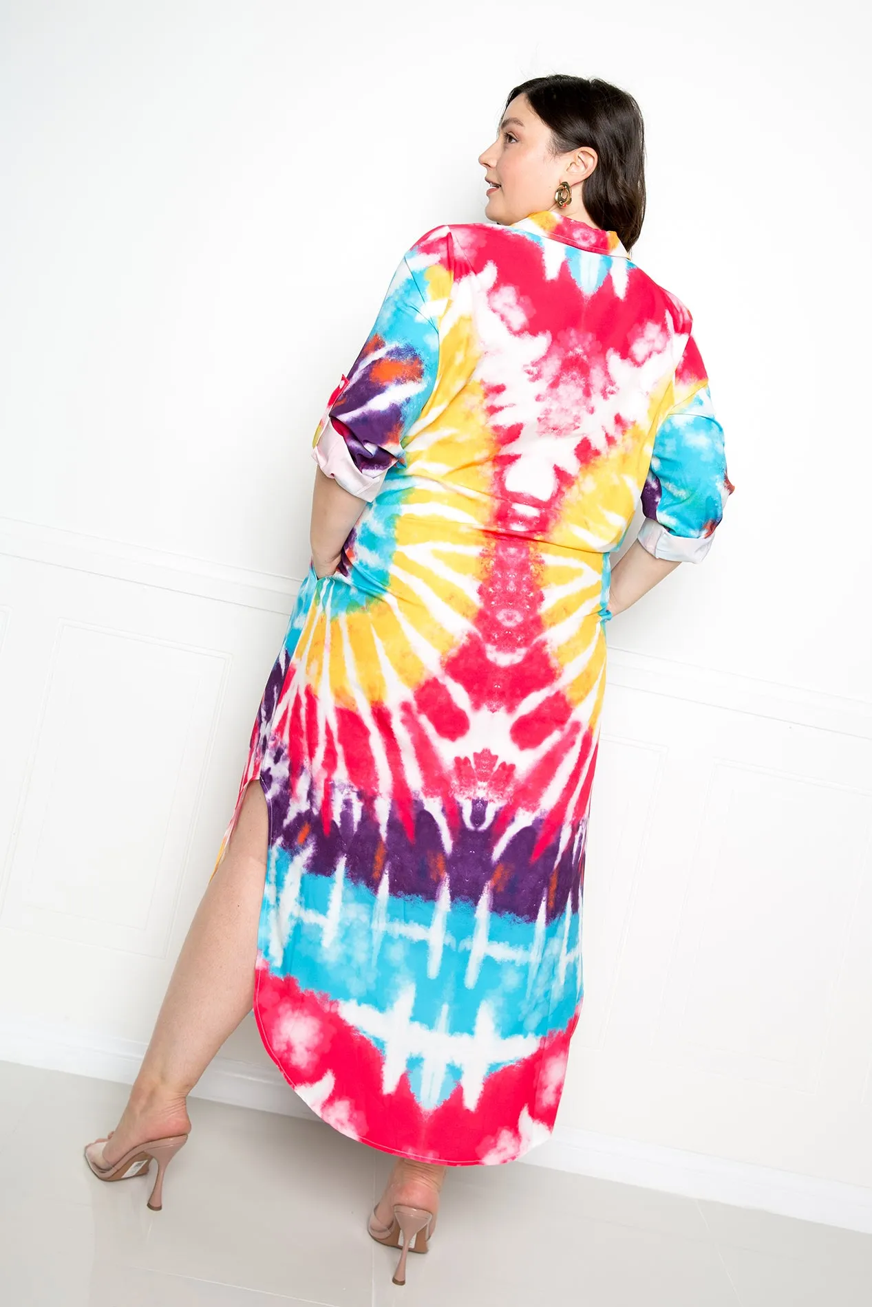 Tie-Dye Shirt Dress sold by Buxom Couture product image thumbnail 5