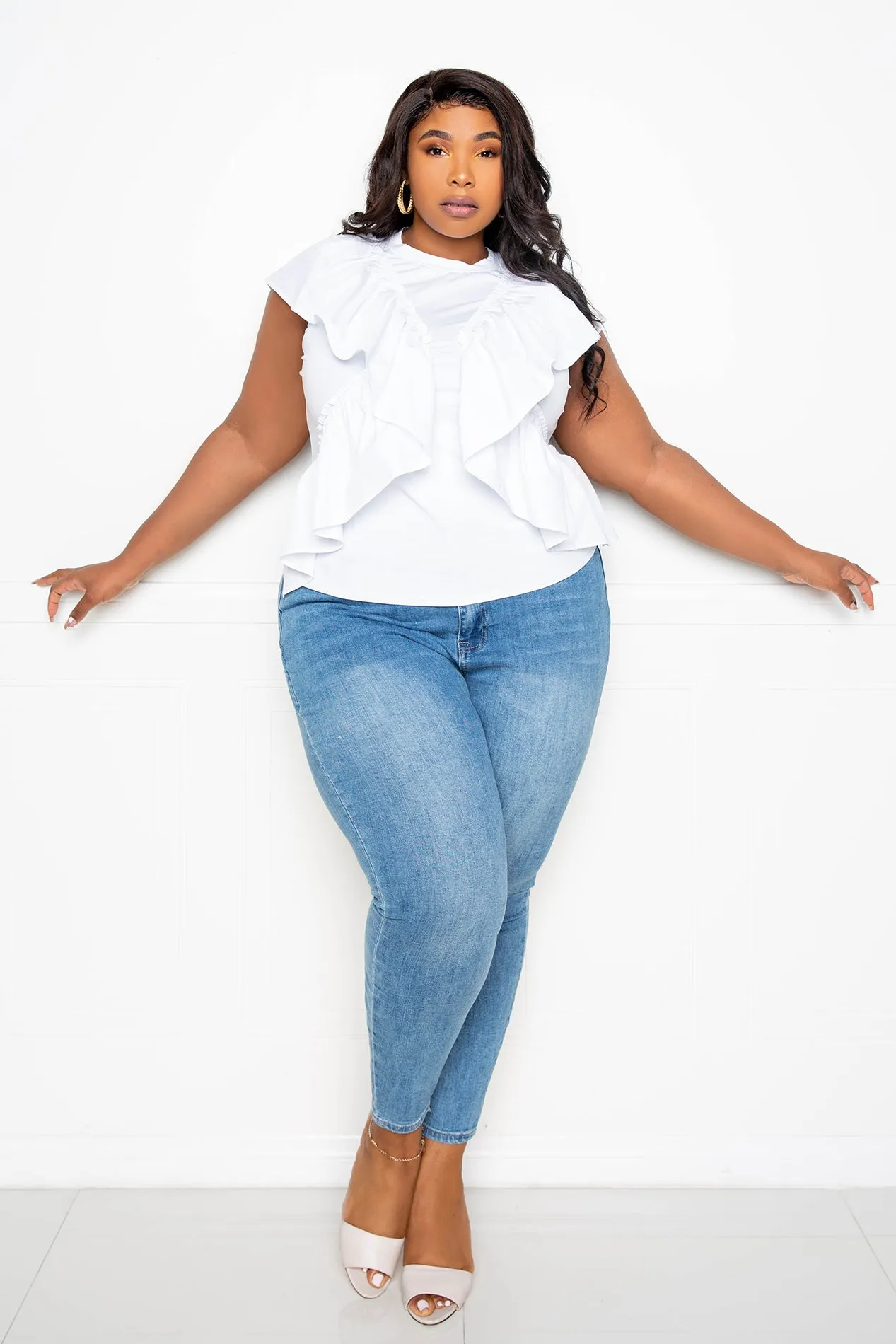 Cascade Ruffle Top sold by Buxom Couture product image thumbnail 2