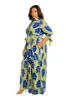 Print Maxi Shirtdress with Tie Sleeves sold by Buxom Couture