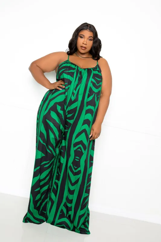 Animal Print Jumpsuit sold by Buxom Couture