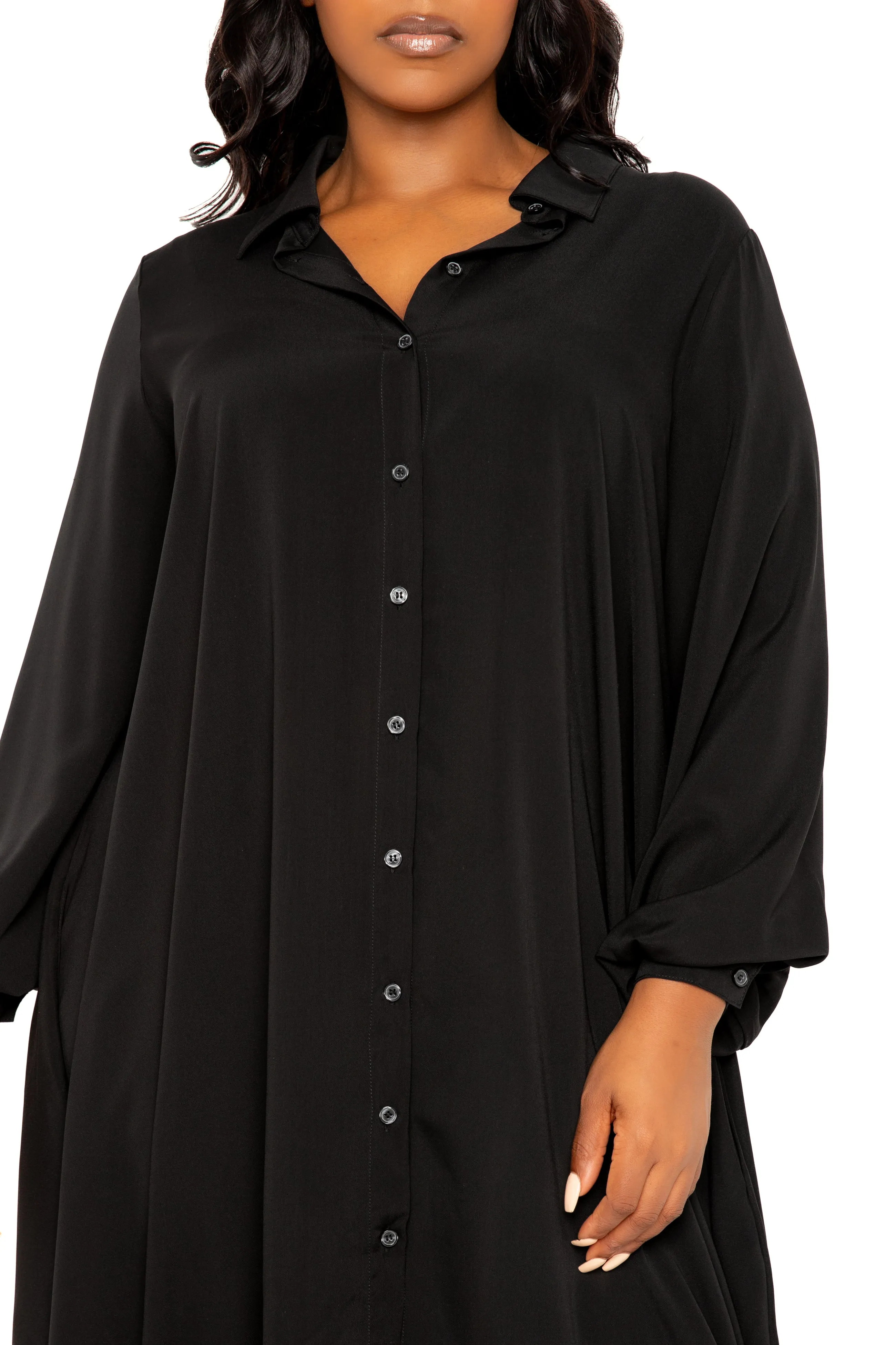 Drapy Shirt Maxi Dress sold by Buxom Couture product image thumbnail 4