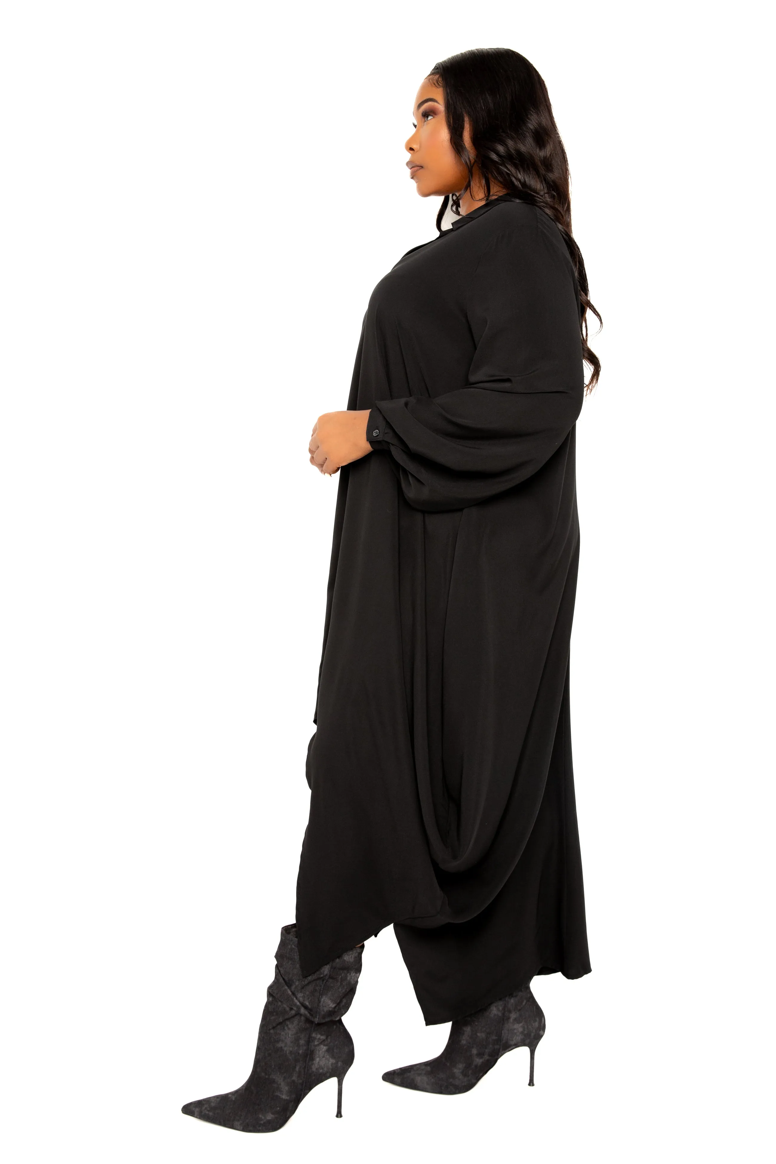Drapy Shirt Maxi Dress sold by Buxom Couture product image thumbnail 3