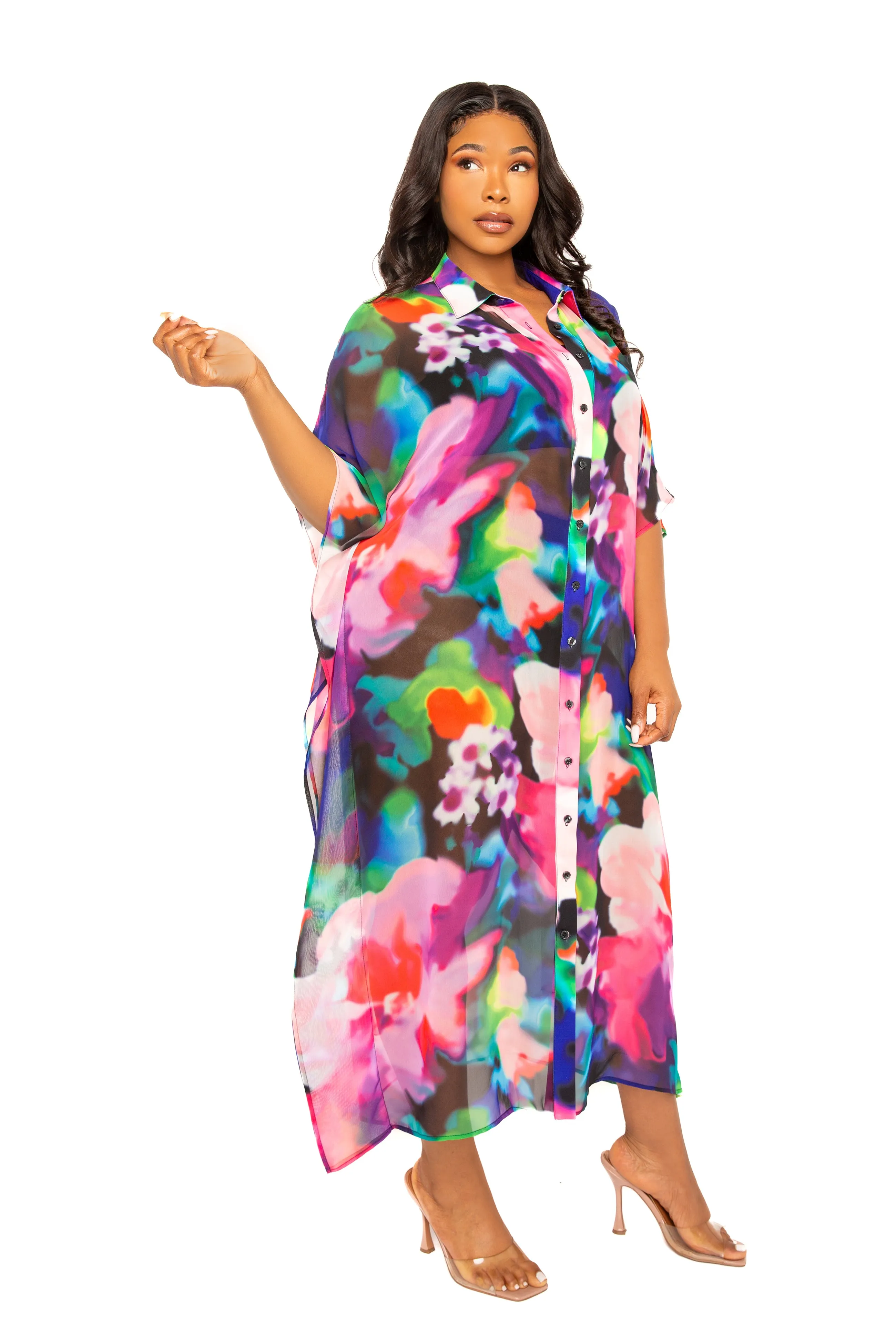 Print Shirtdress Coverup sold by Buxom Couture product image thumbnail 4