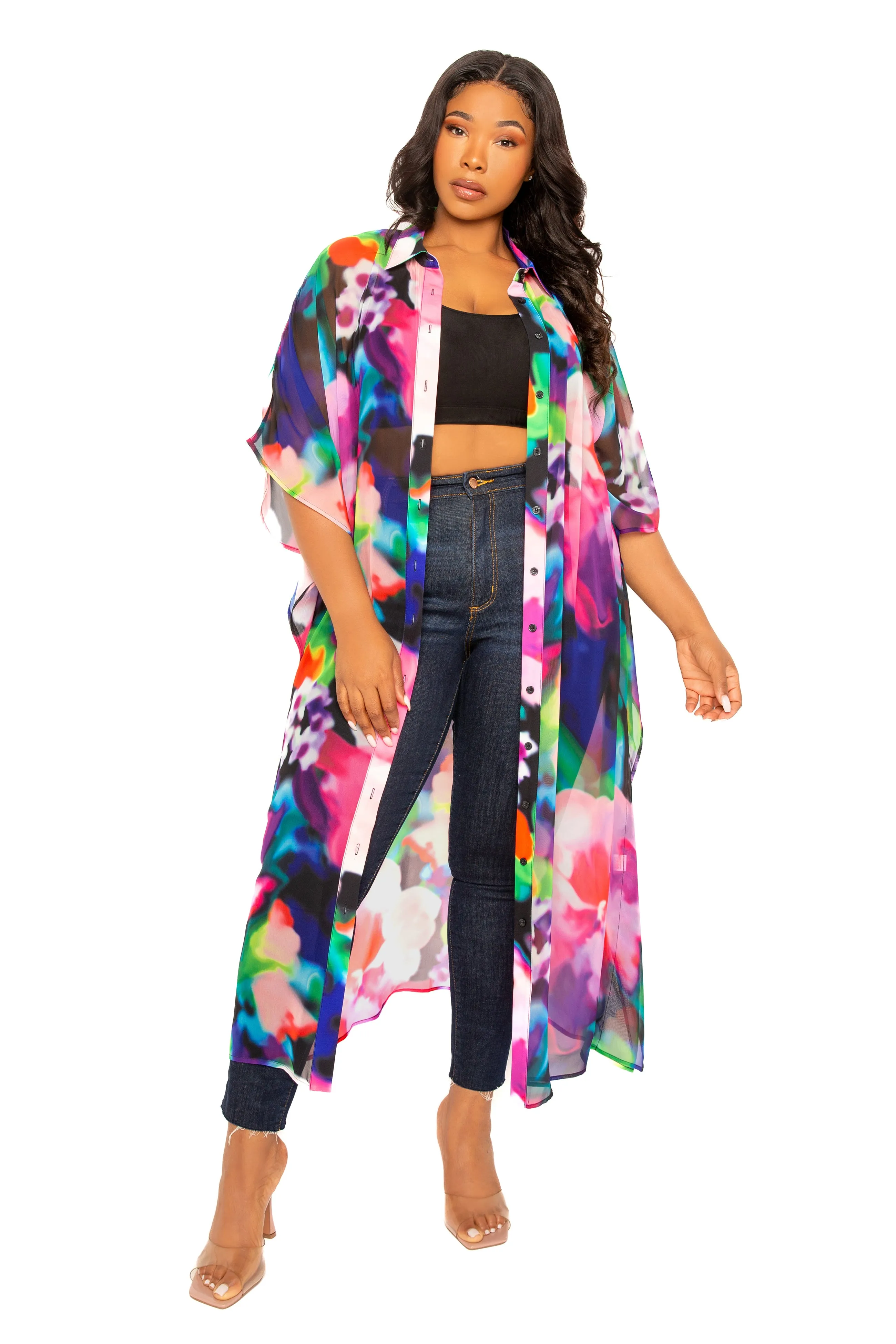 Print Shirtdress Coverup sold by Buxom Couture product image thumbnail 2