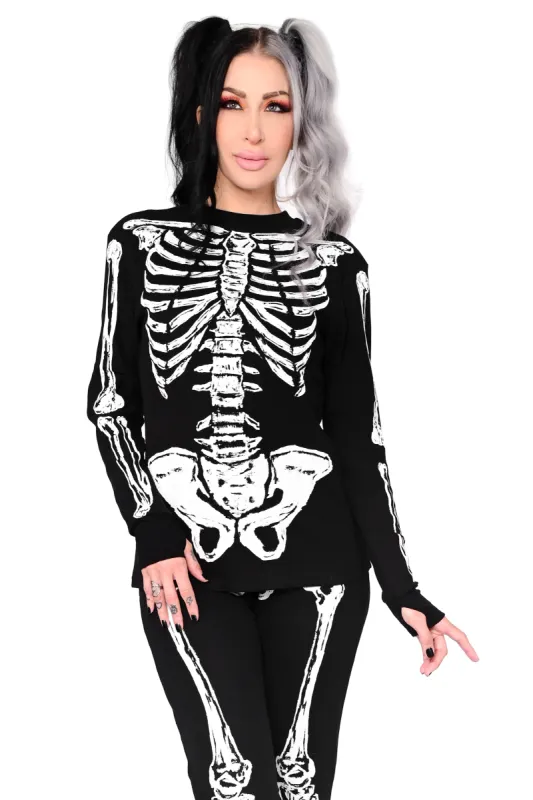 Skeleton Thermal Top - Unisex - No Restock! sold by Foxblood