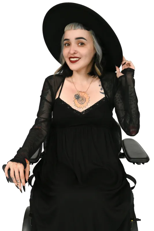 Signature Mesh Bolero with Thumb Holes sold by Foxblood