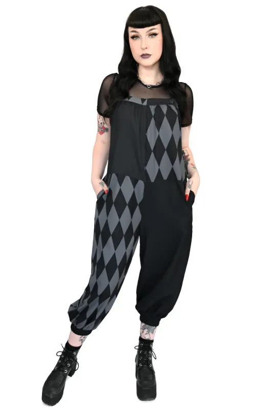 SAMPLE Side Show Overalls - Grey/Black - No Restock!- FINAL SALE sold by Foxblood