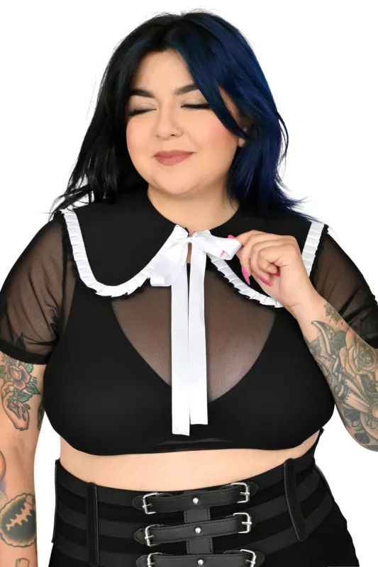 Claudia Collar - Black/White sold by Foxblood