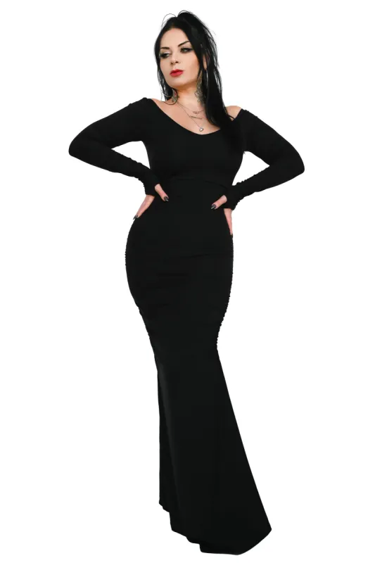 Morticia Maxi Dress- No Restock! 4XL left! sold by Foxblood
