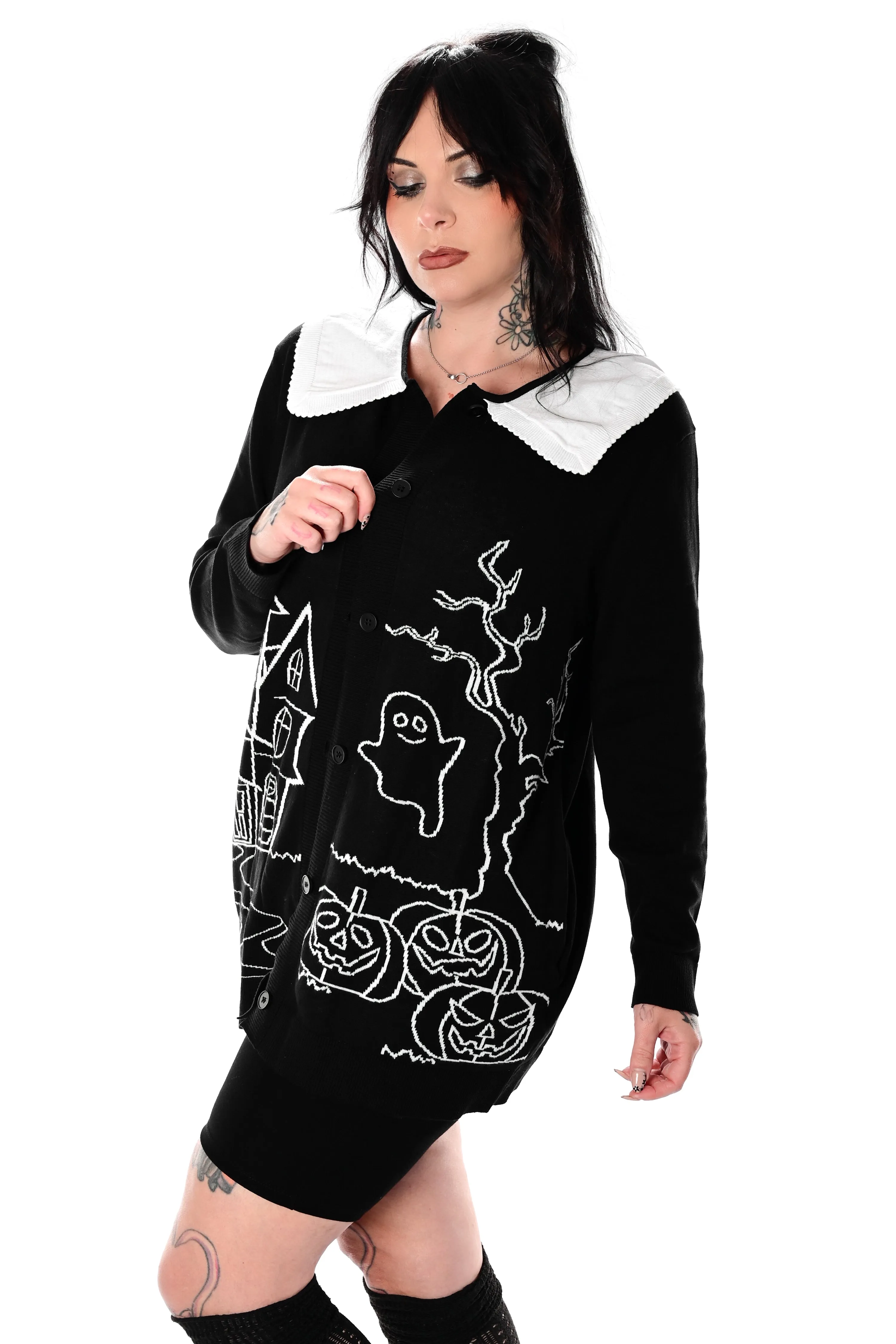 Haunted House Collar Cardigan- No restock! sold by Foxblood product image thumbnail 5