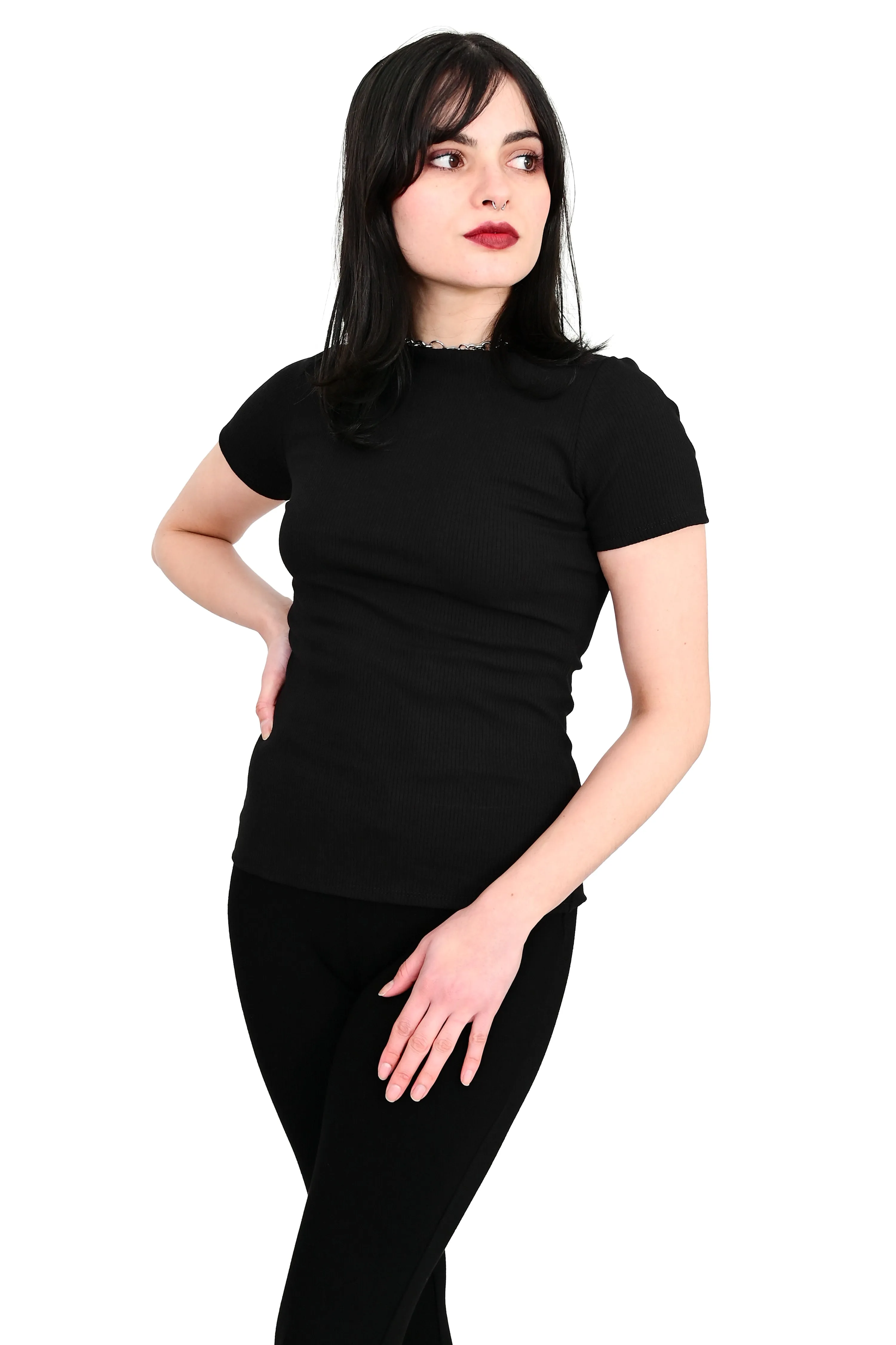 SAMPLE Signature Ribbed Short Sleeve Top - FINAL SALE- X-Small left! sold by Foxblood product image thumbnail 2