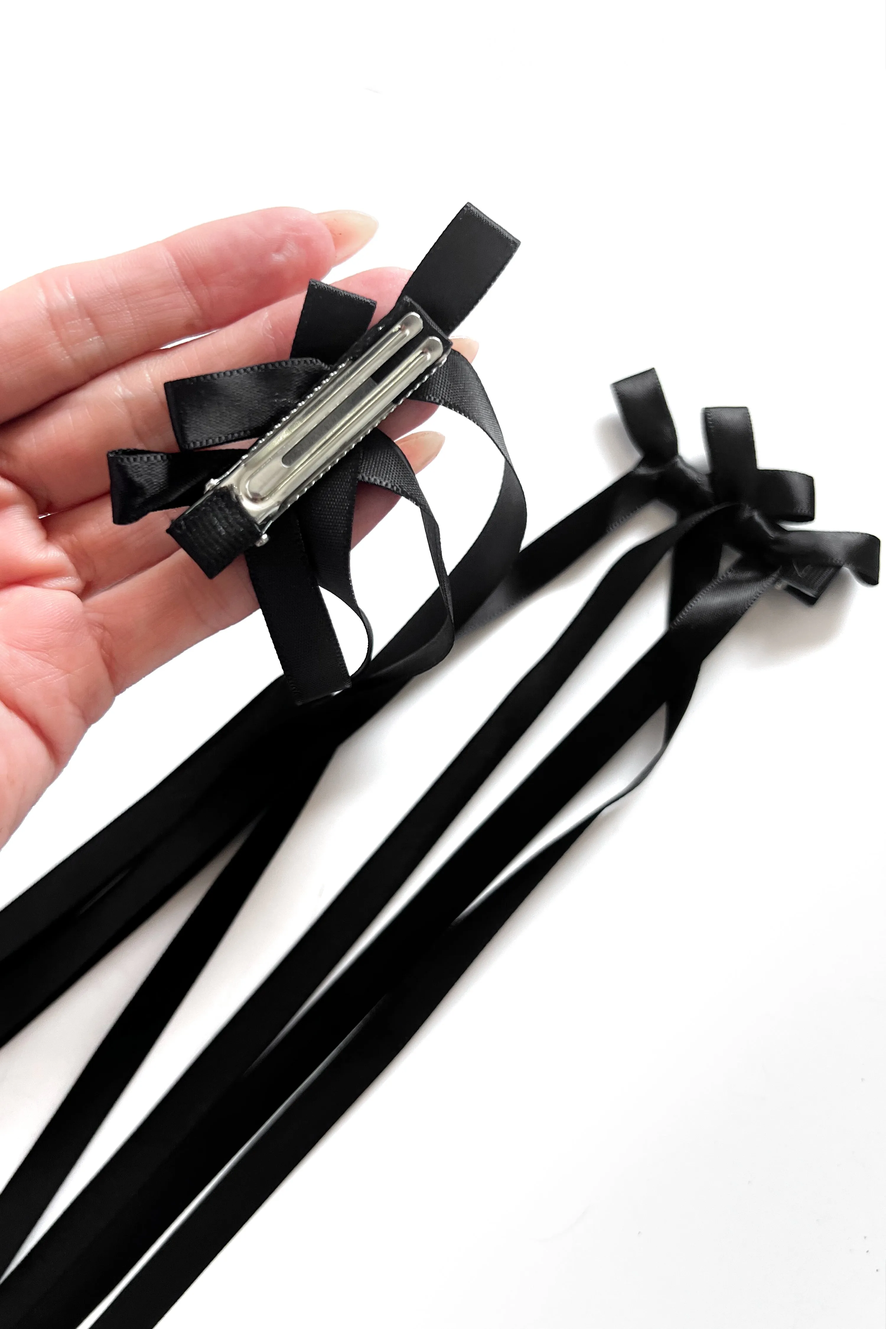 Black Double Ribbon Bow - 2 Pack sold by Foxblood product image thumbnail 2