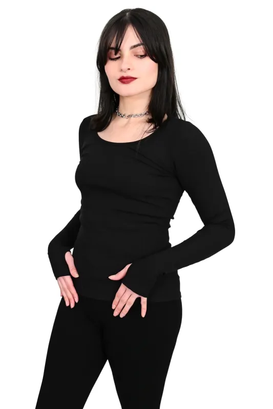 Signature Ribbed Long Sleeve Top - XS left - No Restock! sold by Foxblood