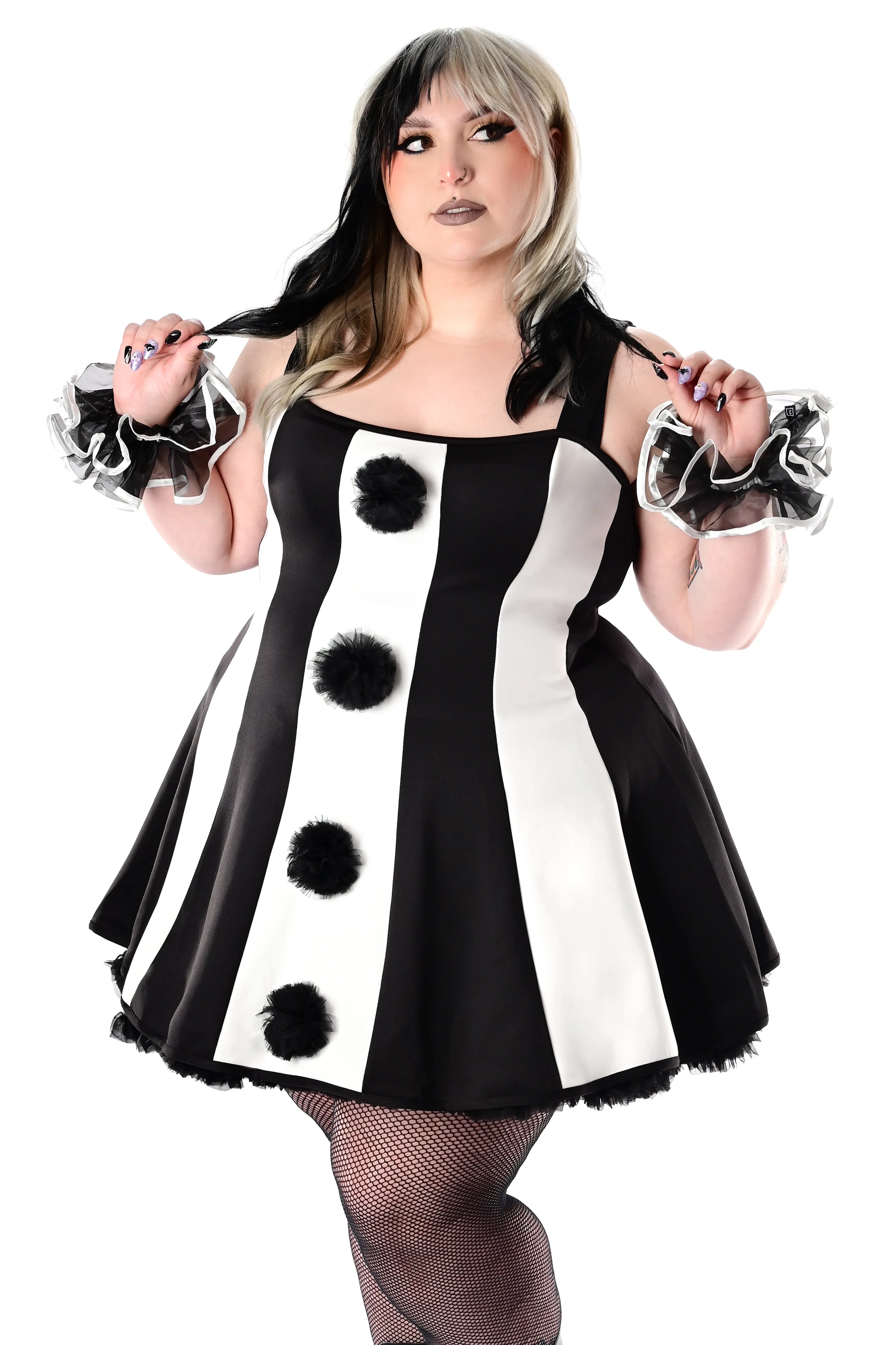 Molly Striped Clown Dress - Last one size 4XL sold by Foxblood product image thumbnail 2