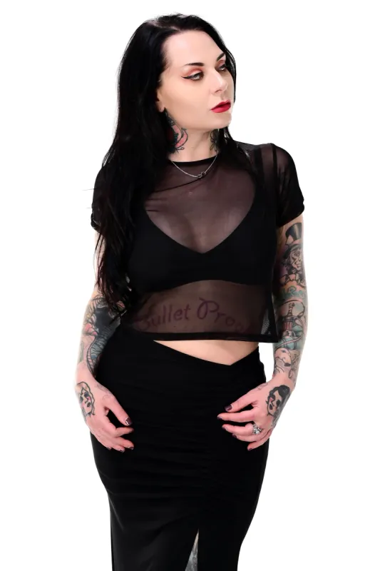 Mesh Short Sleeve Top sold by Foxblood