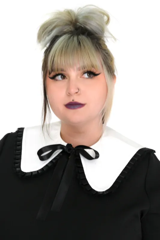 Claudia Collar - White/Black sold by Foxblood