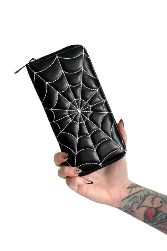 Spiderweb Wallet - Black/White sold by Foxblood