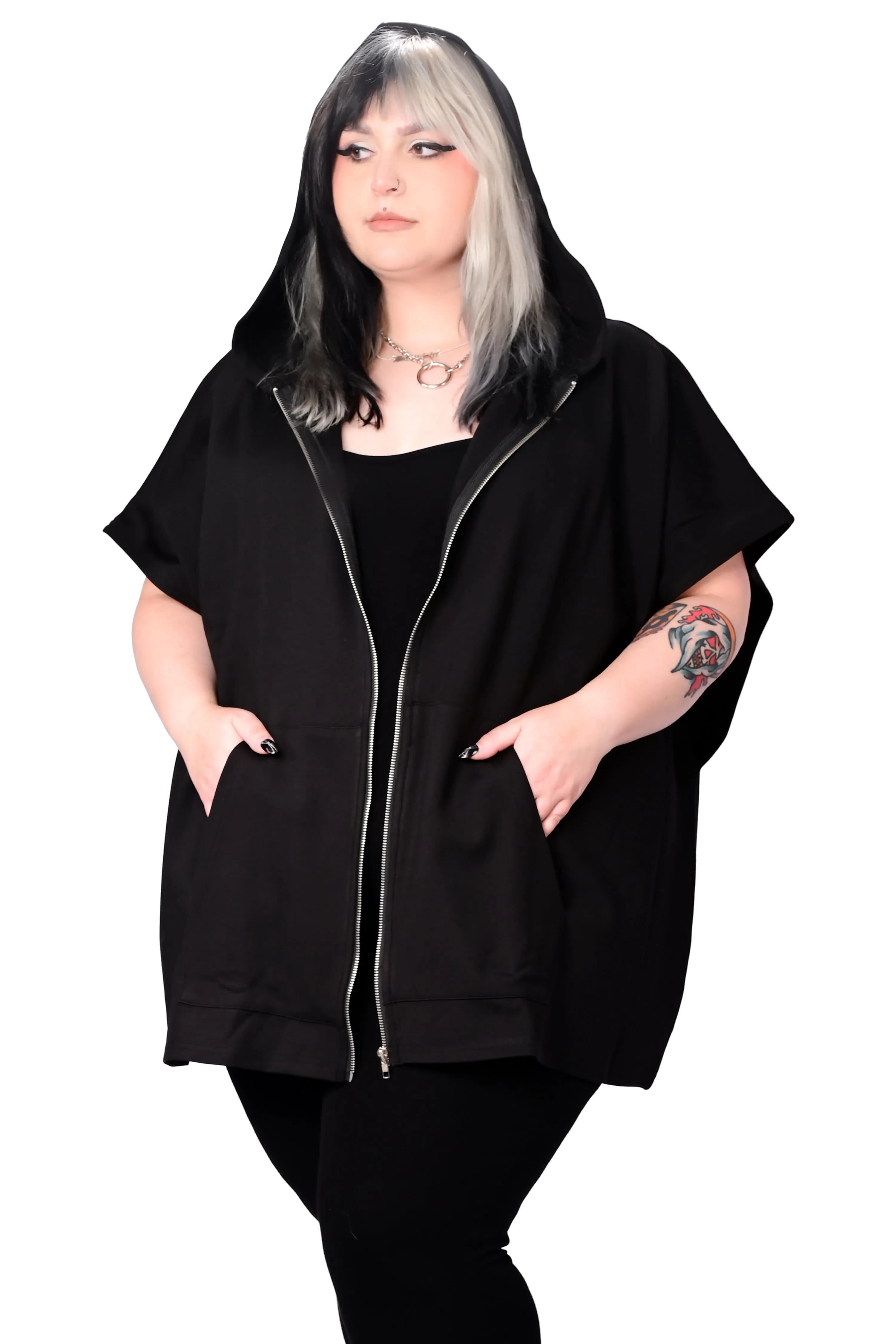 Avery Hooded Sleeveless Jacket - Final Sale! - Last Ones! sold by Foxblood