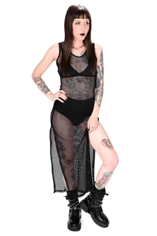 Reversible Fishnet Midi Dress - No Restock! sold by Foxblood