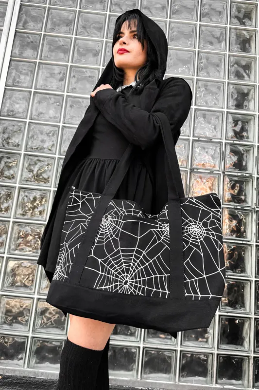 Web Soft Canvas Tote Bag sold by Foxblood